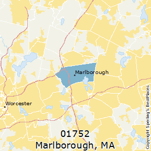 Marlborough,Massachusetts(01752) Zip Code Map