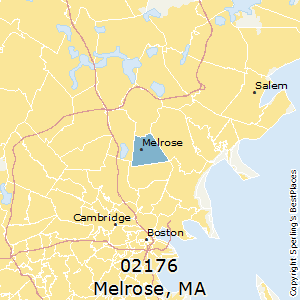 Melrose,Massachusetts County Map