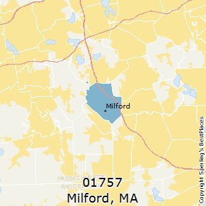 Milford,Massachusetts County Map