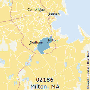 Milton,Massachusetts County Map