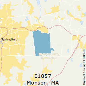 Monson,Massachusetts County Map