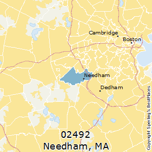 Needham,Massachusetts County Map