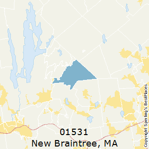 New_Braintree,Massachusetts County Map