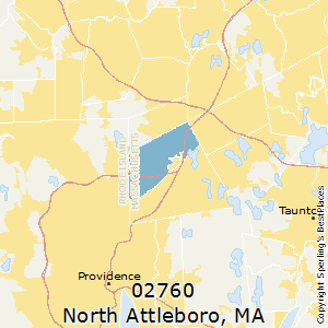 North_Attleboro,Massachusetts County Map