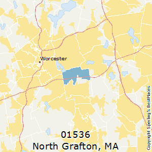 North_Grafton,Massachusetts County Map