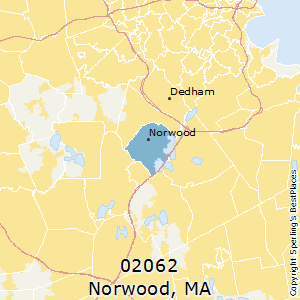 Norwood,Massachusetts County Map