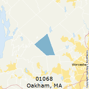 Oakham,Massachusetts County Map