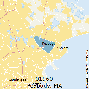 Peabody,Massachusetts County Map