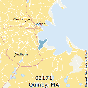 Quincy,Massachusetts County Map
