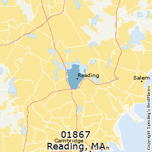 Reading,Massachusetts County Map