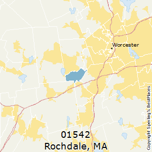 Rochdale,Massachusetts(01542) Zip Code Map