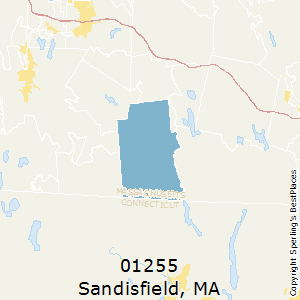 Sandisfield,Massachusetts County Map