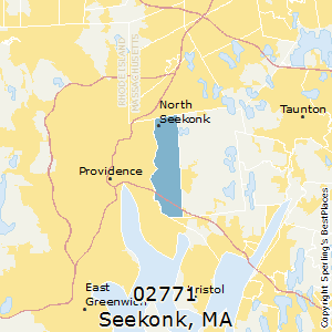 Seekonk,Massachusetts County Map