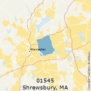 Shrewsbury,Massachusetts County Map