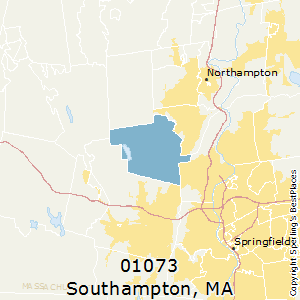 Southampton,Massachusetts County Map