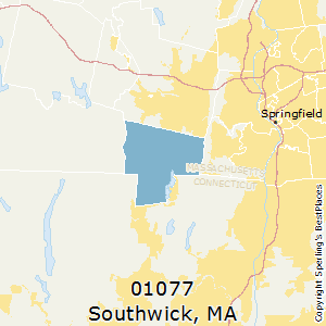 Southwick,Massachusetts County Map