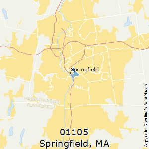 Springfield,Massachusetts County Map
