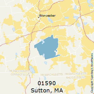 Sutton,Massachusetts County Map