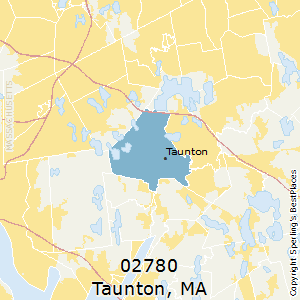 Taunton,Massachusetts County Map
