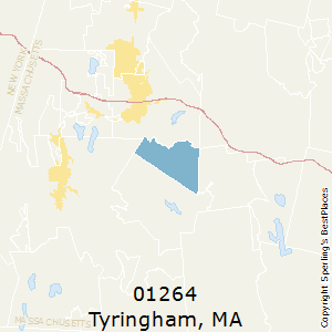Tyringham,Massachusetts County Map