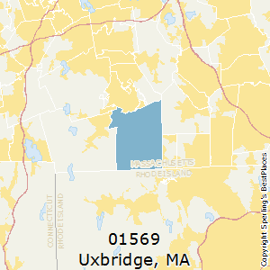 Uxbridge,Massachusetts County Map