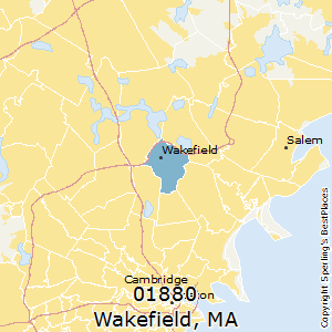 Wakefield,Massachusetts County Map
