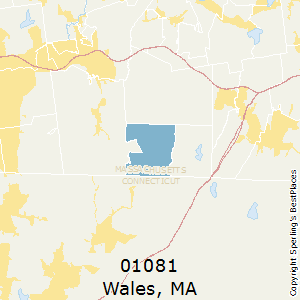 Wales,Massachusetts County Map