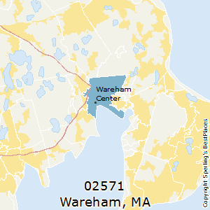Wareham,Massachusetts(02571) Zip Code Map