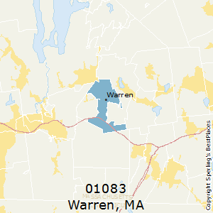 Warren,Massachusetts(01083) Zip Code Map