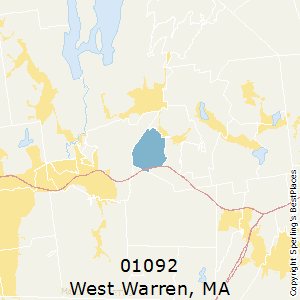 West_Warren,Massachusetts County Map