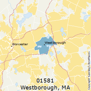 Westborough,Massachusetts County Map