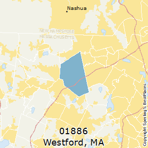 Westford,Massachusetts(01886) Zip Code Map
