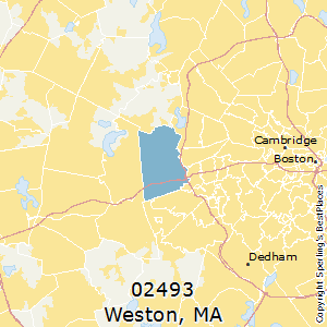 Weston,Massachusetts County Map