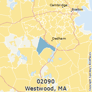 Westwood,Massachusetts County Map