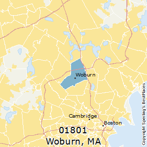 Woburn,Massachusetts County Map