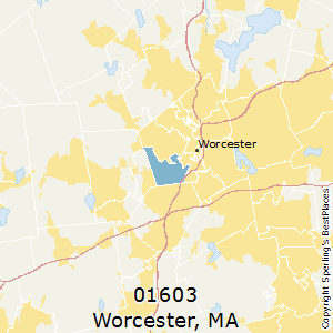 Worcester,Massachusetts County Map