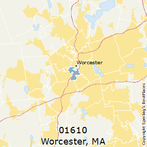Worcester,Massachusetts County Map