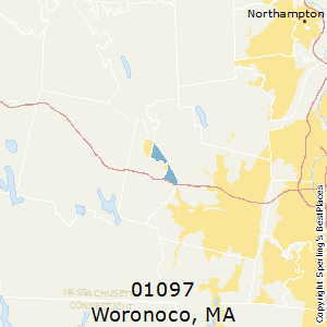 Woronoco,Massachusetts County Map