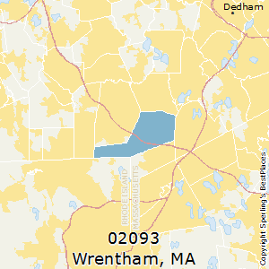 Wrentham,Massachusetts County Map