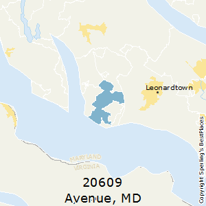 Avenue,Maryland County Map
