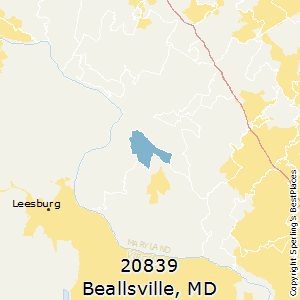Beallsville,Maryland County Map