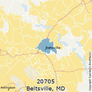 Beltsville,Maryland County Map