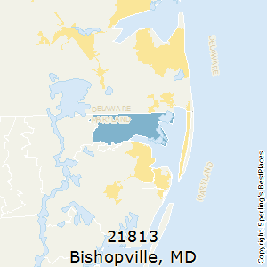 Bishopville,Maryland County Map