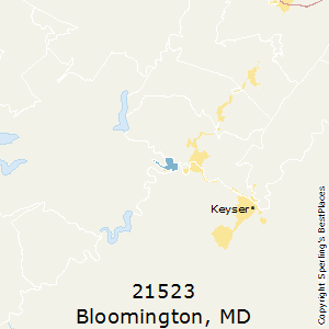 Bloomington,Maryland County Map
