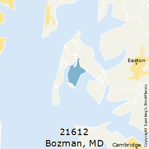 Bozman,Maryland County Map
