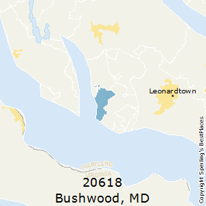 Bushwood,Maryland County Map
