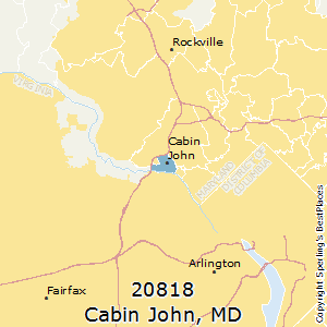 Cabin_John,Maryland County Map