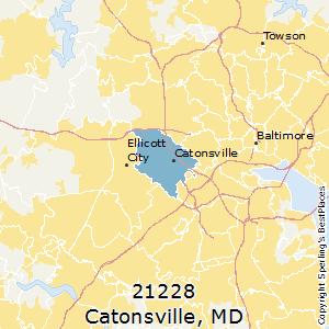 Catonsville,Maryland County Map