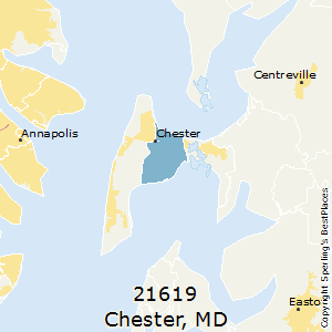 Chester,Maryland County Map