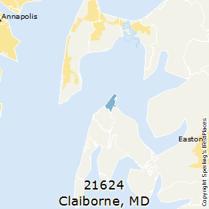Claiborne,Maryland County Map